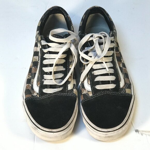 Vans Vintage Skate Skateboard Checkerboard Army Stripe Athletic Low Top Shoes - Picture 5 of 11